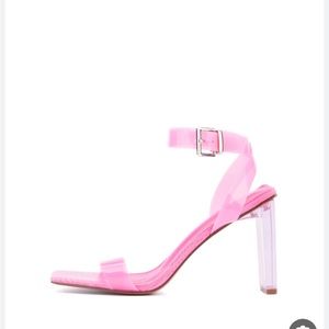 NWT New York & Co Pink Clear Lucite Heel